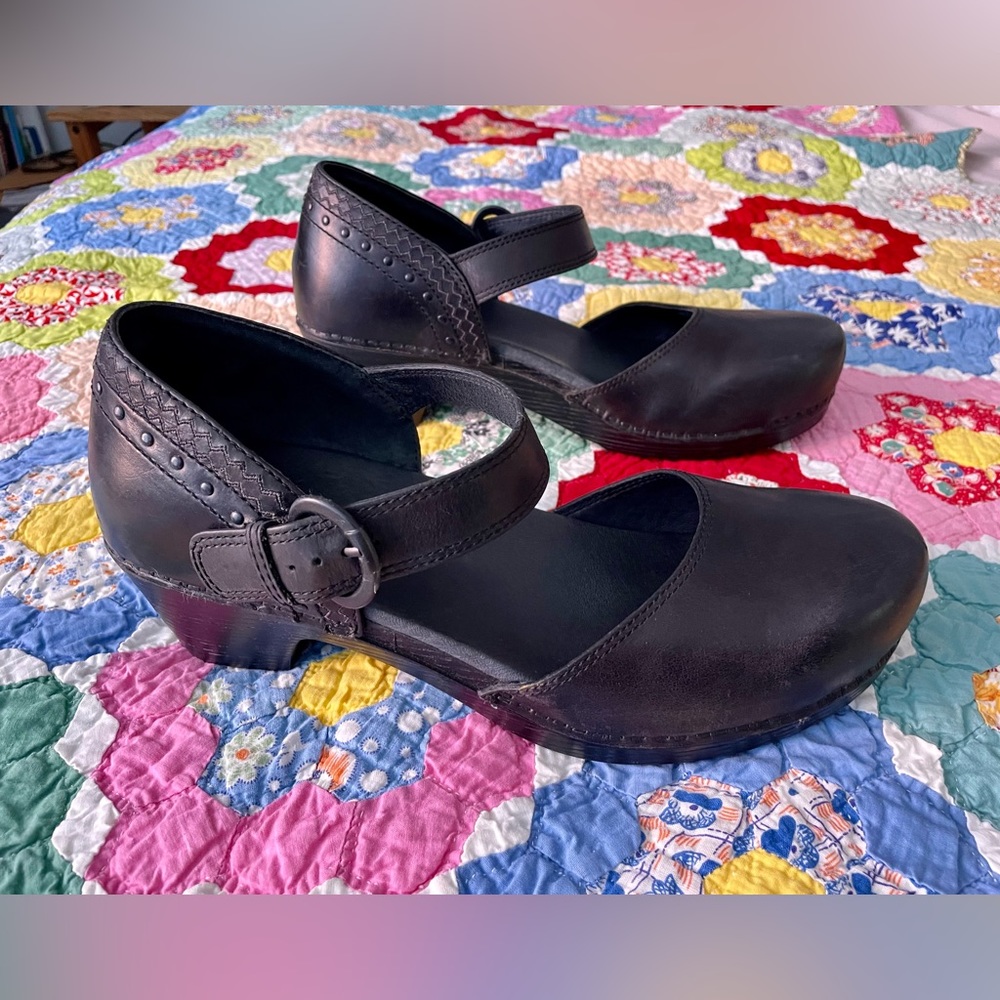 Dansko Mary Jane Clogs with Low Heel